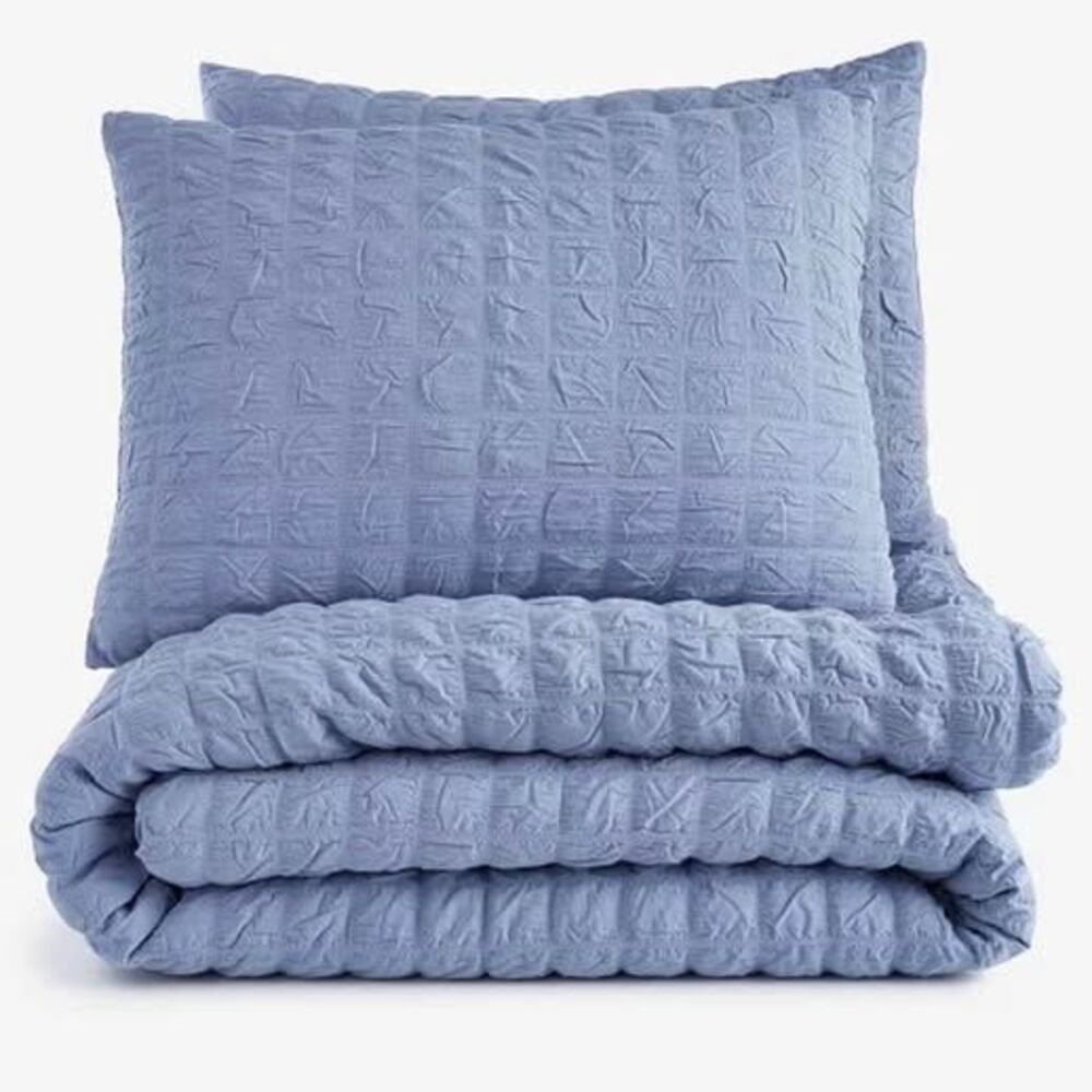 Twin XL Blue Cotton Comforter Set 2 Piece Dorm Bedding Sham Included - Picture 4 of 5